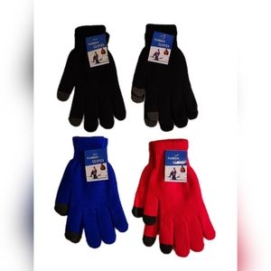 Winter Knit Unisex Gloves with Fleece Stretchy Touch Screen Magic (4-total)